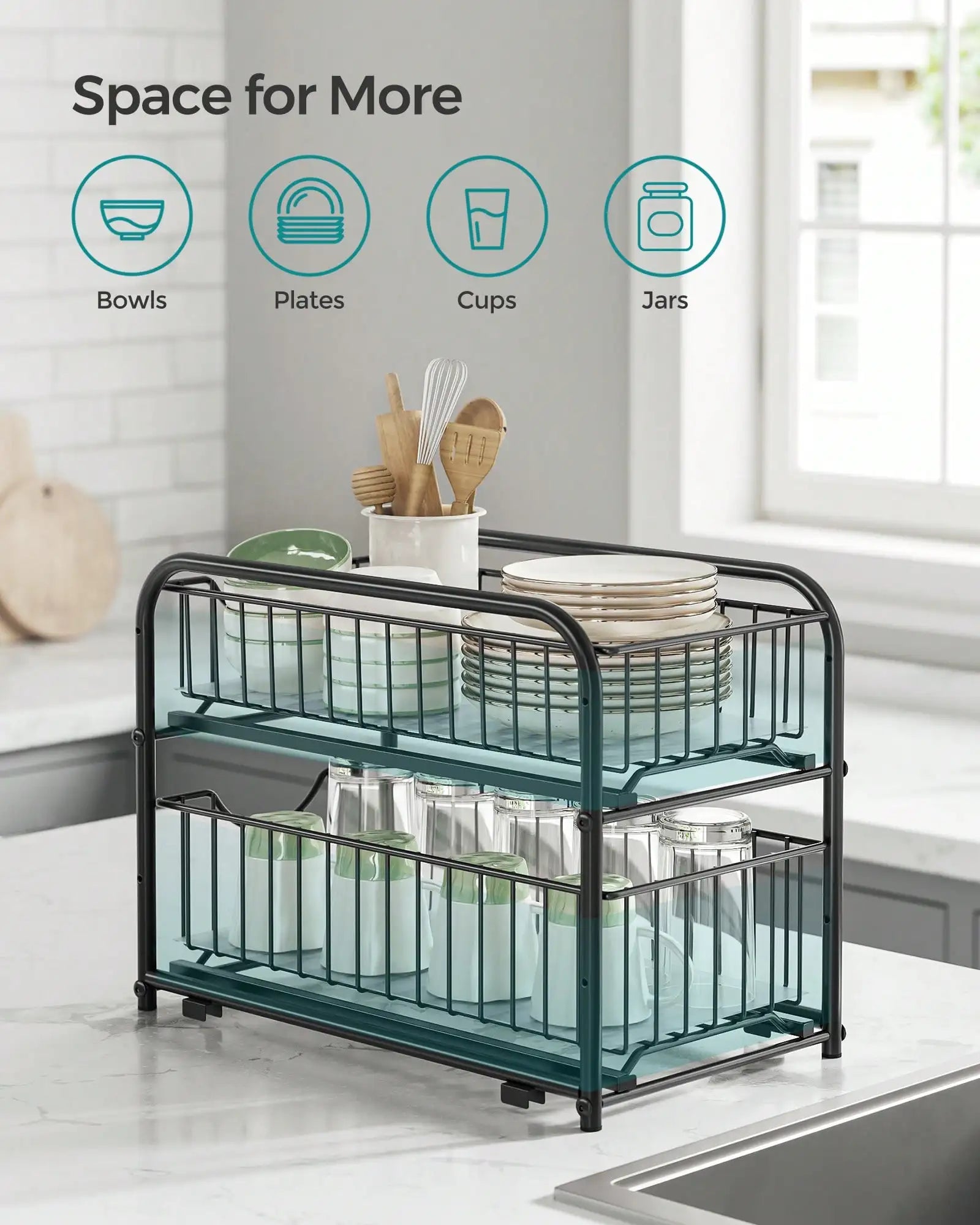 2-Tier Pull Out Cabinet Organizers