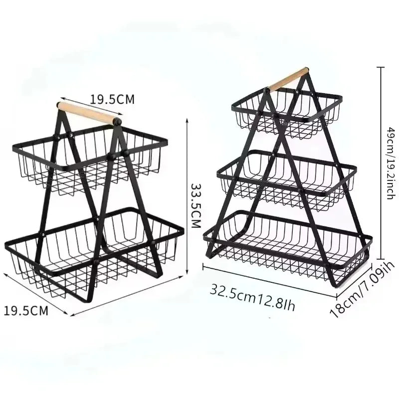 Household two-layer storage basket