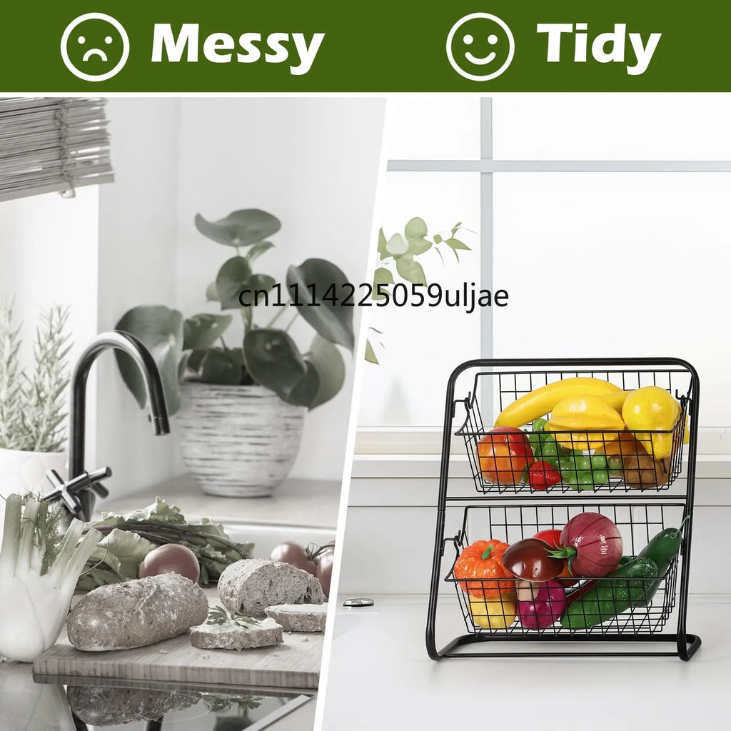 2-Tier Kitchen Fruit and Vegetable Storage Rack