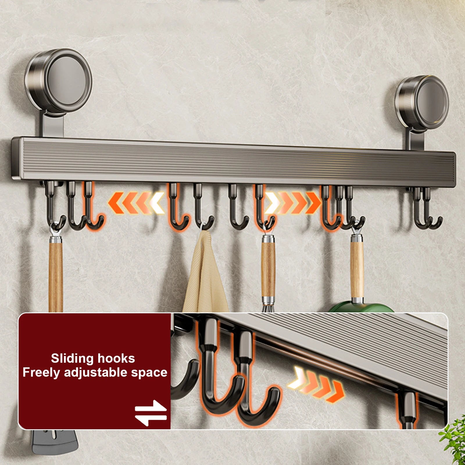 Kitchen Hook Hangers Wall Mount Rack