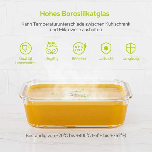 Airtight Glass Food Storage Containers