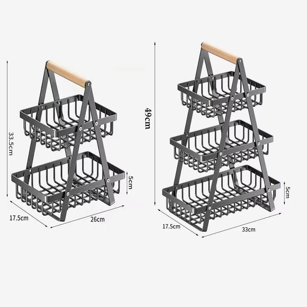 Iron Double Layer Storage Basket