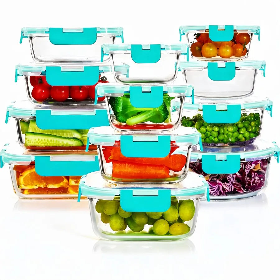 Glass Food Storage Containers Set