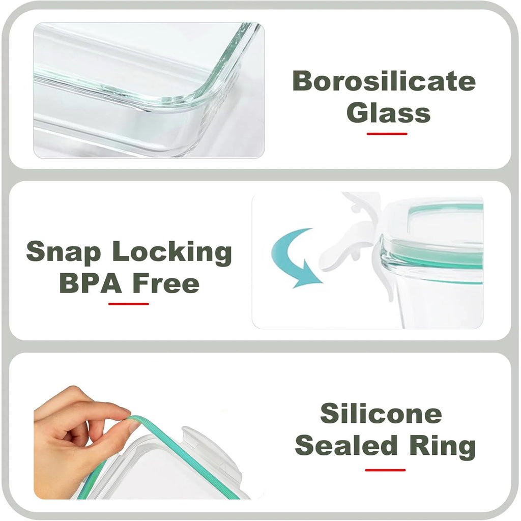 Airtight Glass Food Storage Containers