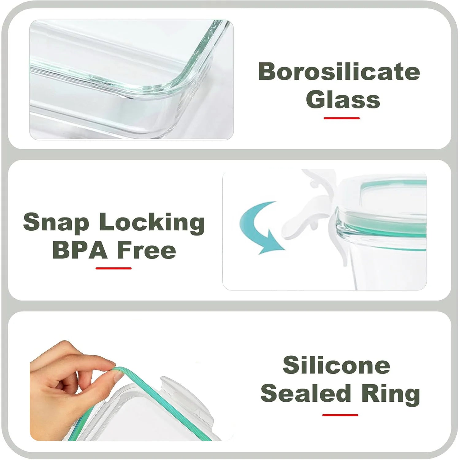 Airtight Glass Food Storage Containers