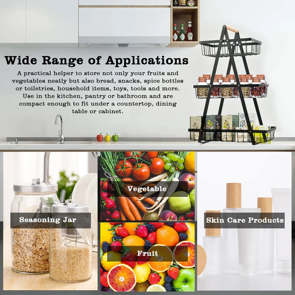 Iron Double Layer Storage Basket