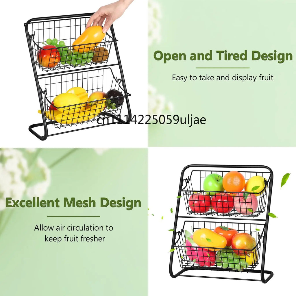 2-Tier Kitchen Fruit and Vegetable Storage Rack