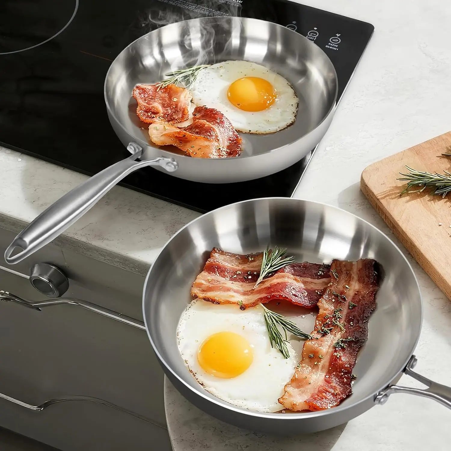 Tri-Ply Stainless Steel Frying Pan