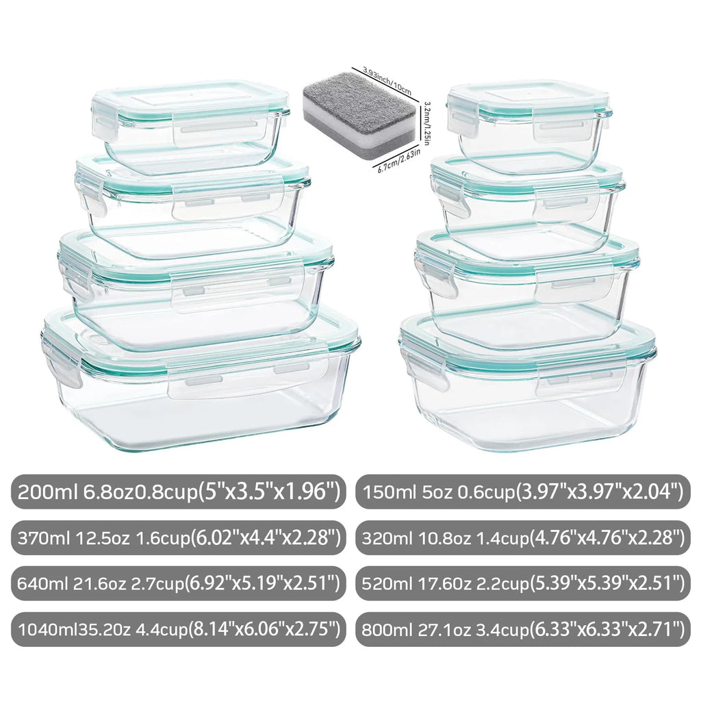 Airtight Glass Food Storage Containers