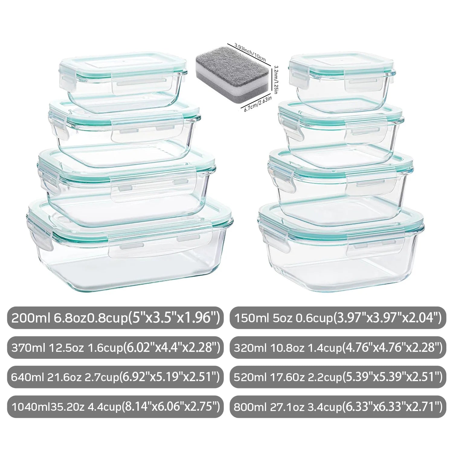 Airtight Glass Food Storage Containers