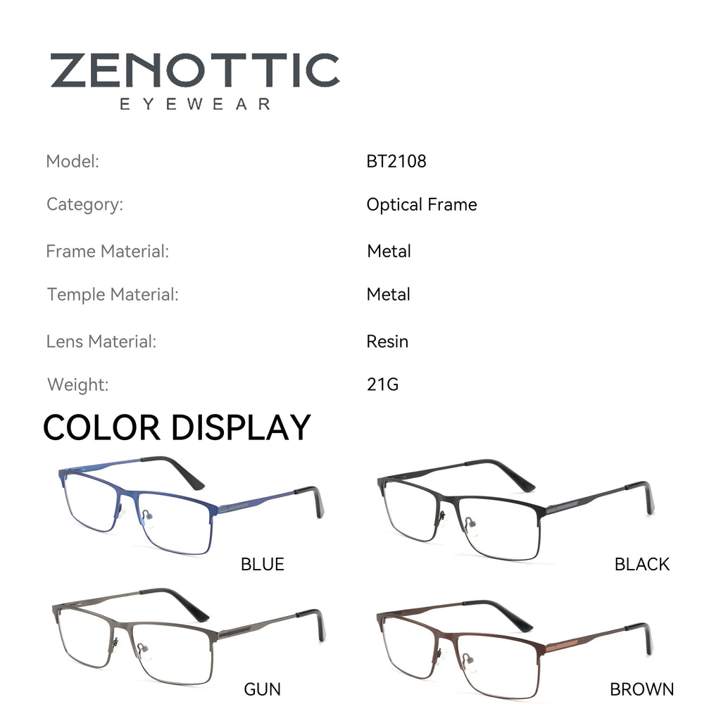 ZENOTTIC Titanium Progressive Glasses