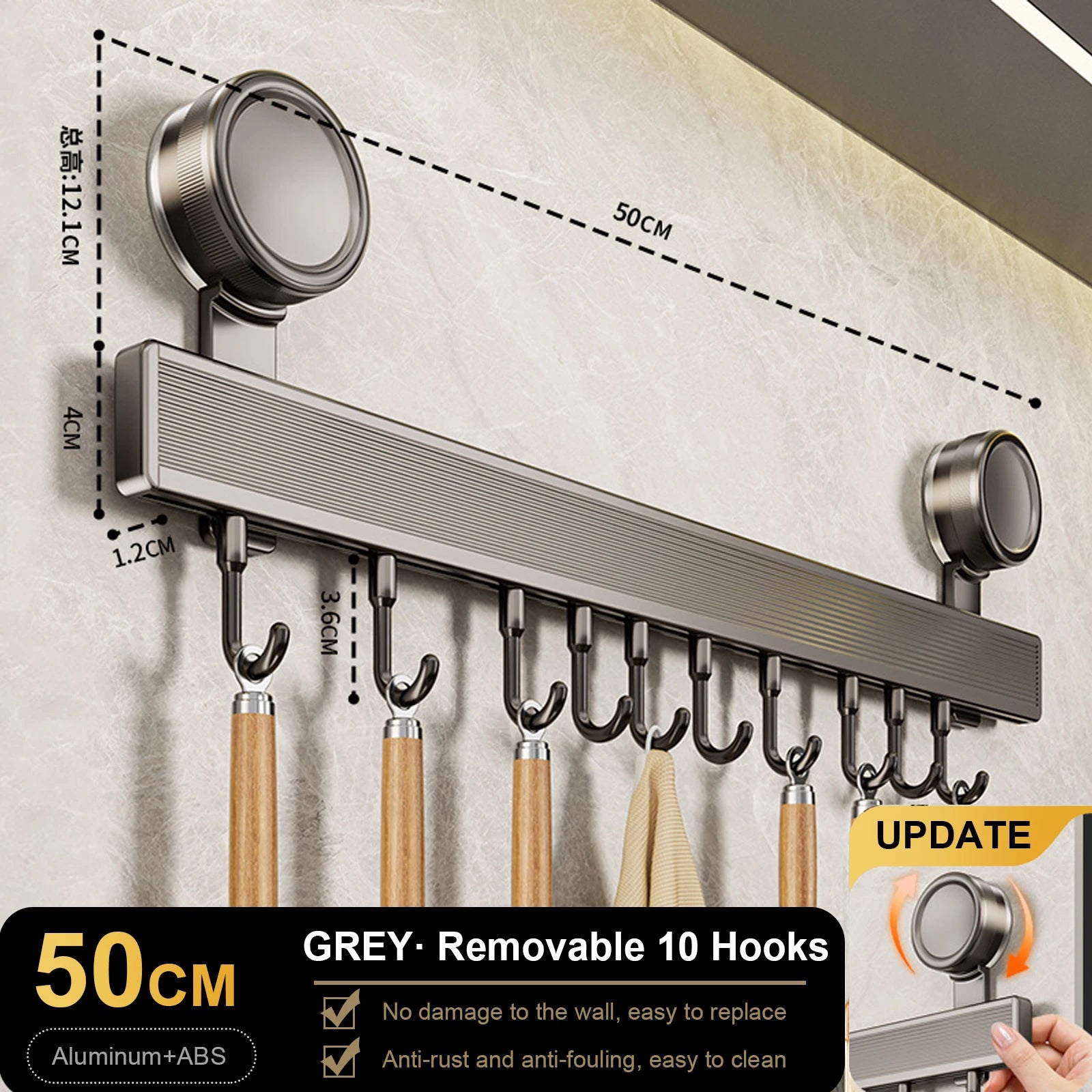 Kitchen Hook Hangers Wall Mount Rack
