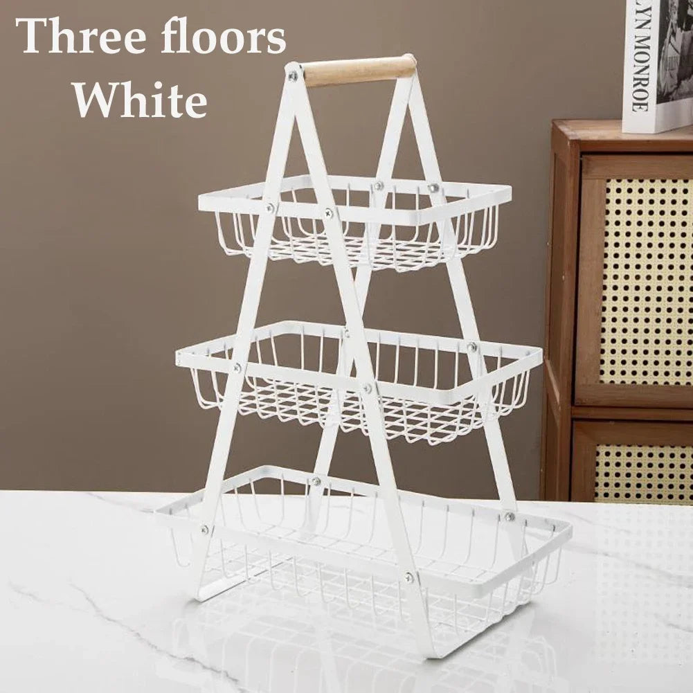 Iron Double Layer Storage Basket