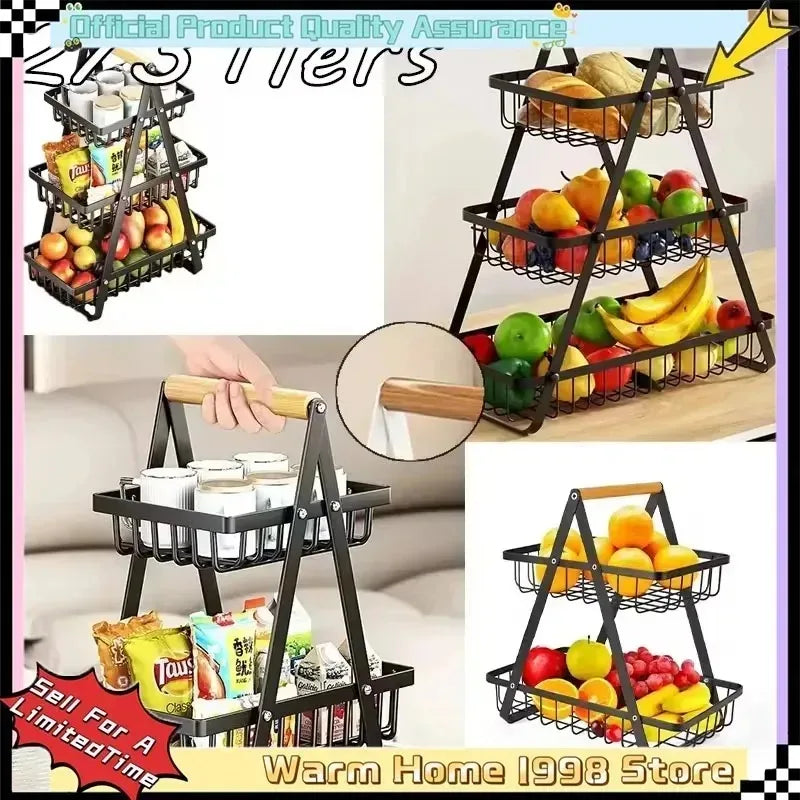 Household two-layer storage basket
