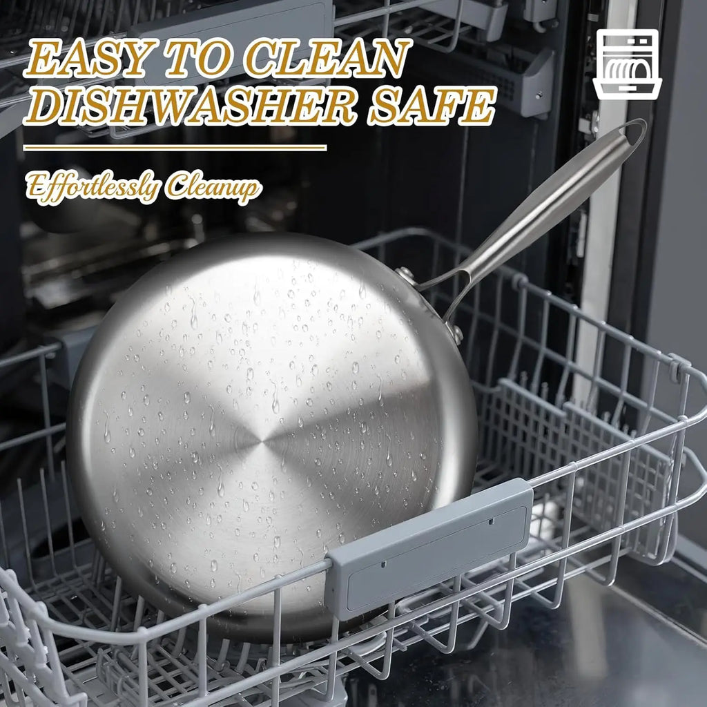 Tri-Ply Stainless Steel Frying Pan