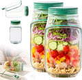 Salad Jar Containers with Side Opening