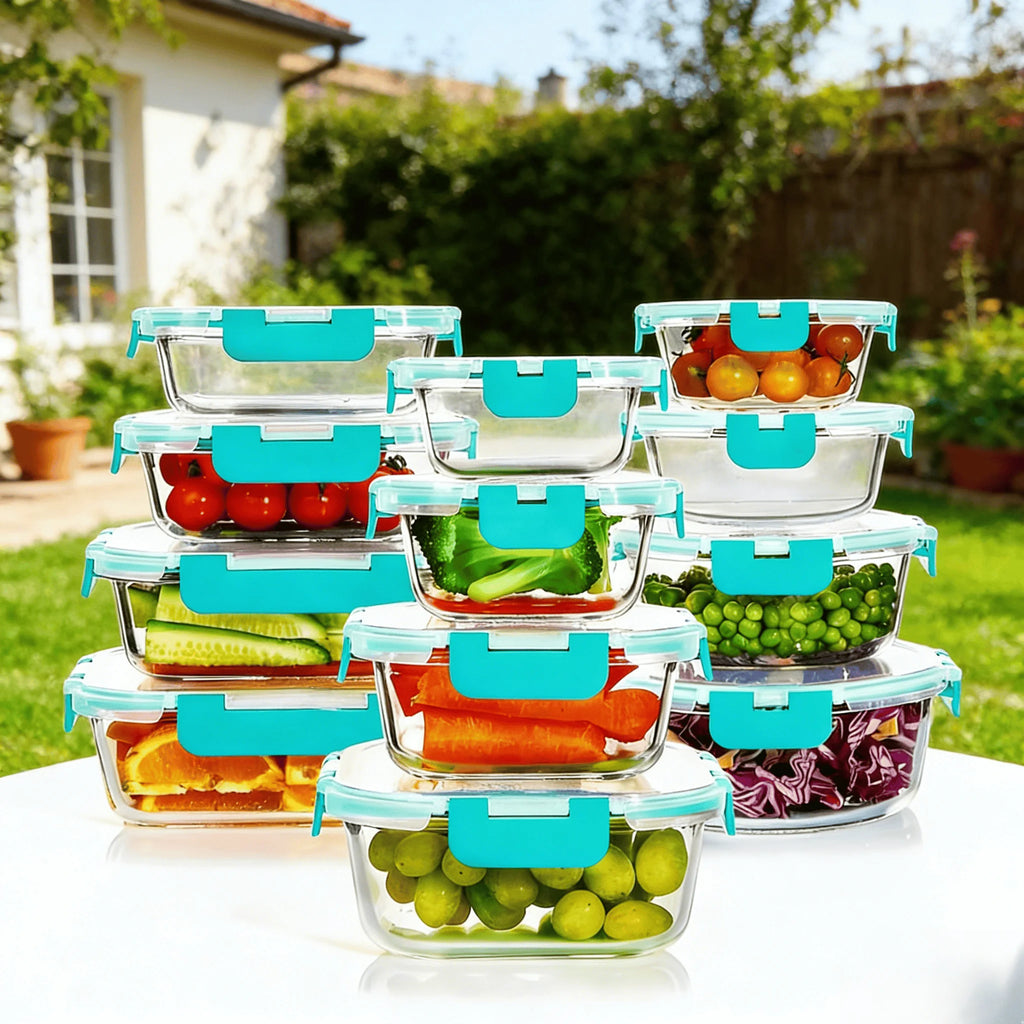 Glass Food Storage Containers Set